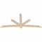 Ekena Millwork Alberta Smooth Timber Gable Bracket, Douglas Fir, 96"W x 48"H x 1 1/2"D x 5 1/2"F, 12/12 Pitch GBW096X48X0206ALB00SDF - alternate 3